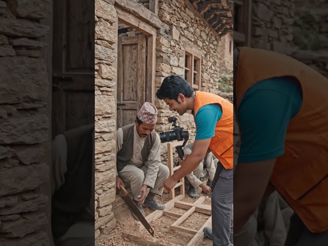 Timber works in traditionals building in nepal #timber #construction
