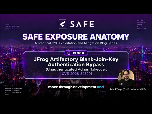 CVE-2026-82329 | JFrog Artifactory Blank-Join-Key Authentication Bypass | Safe Security | CTEM