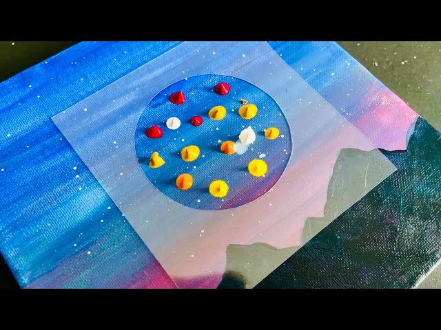 Dreamy Moon Night Sky Painting 🌙✨ | Easy Acrylic Painting for Beginners