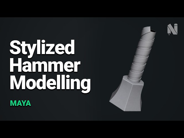 How to Model a Stylized Hammer in Maya | Polygonal Modeling Workflow