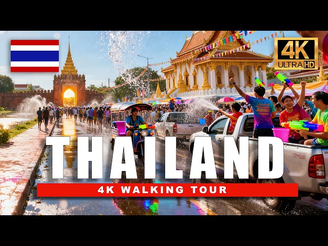 Songkran Chiang Mai 4K Walk | You Will Get Soaked Here 💦 Thailand’s Craziest Street Party 🇹🇭
