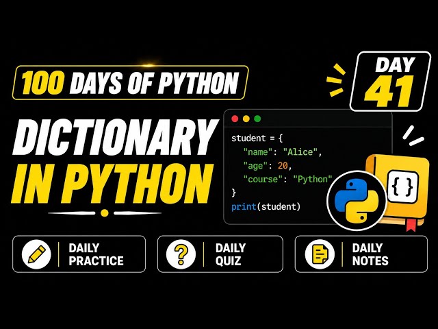 100 Days Of Python | Dictionary in Python | PY2AI 