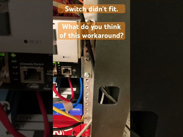Switch length too long. Rack too short. Improvise and adapt. #networking
