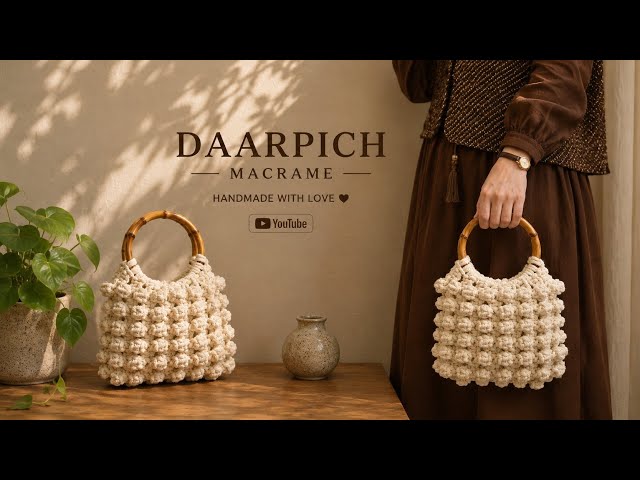 Viral Macrame Bag Tutorial | Cozy Handmade Purse with Bubble Pattern