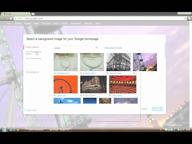 how to change your google background pictures (3D)