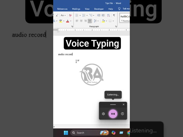 MS Word - Voice Typing ll Bivash Academy