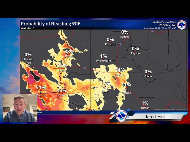 3/15/22 Phoenix / SC AZ / SE CA Forecast: Warm Week, Then Some Changes