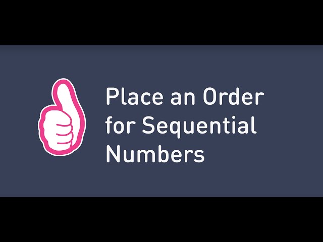 Order Labels with Sequential Numbers