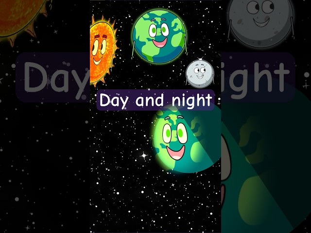 Why Do We Have Day & Night? 🌍☀️🌙 | Fun Space Lesson for Kids! Day and Night short