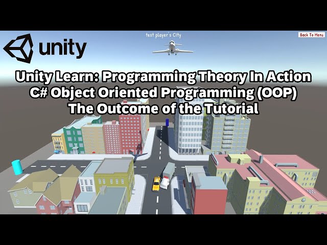 Unity: Programming Theory In Action, C# Object Oriented Programming (OOP), The Outcome of Tutorial