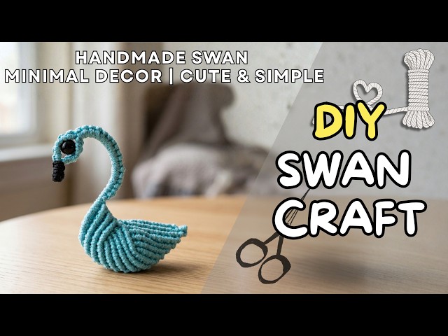 Tiny Macrame Swan Tutorial | Easy DIY Wall Decor