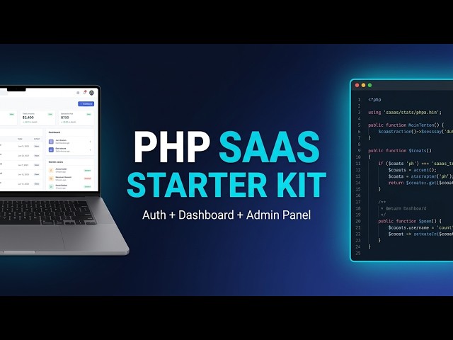 PHP SaaS Starter Kit 2026 — Auth, Dashboard & Admin Panel | Plain PHP + MySQL | Full Source Code