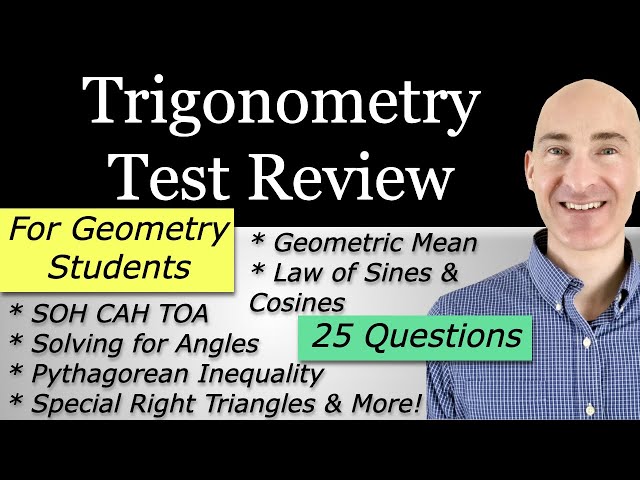 Trigonometry Test Review for Geometry Students