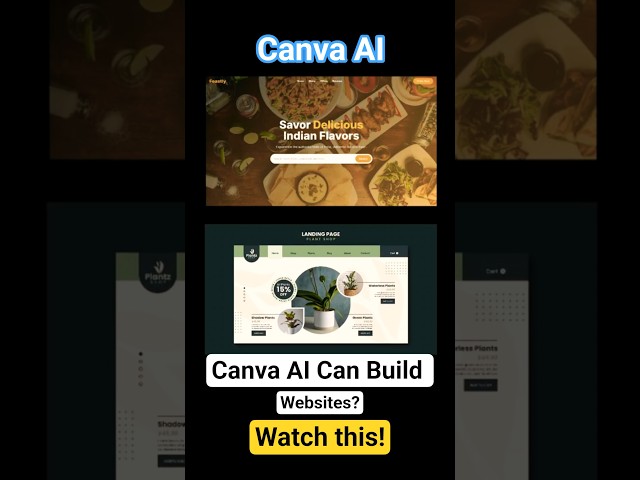 Canva AI Can Build Websites!? 😳 Watch This! #canva  #canvaai  #ai #coding #learn