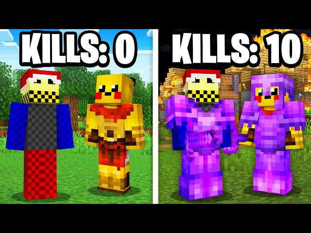 Minecraft Battle Royale, But Each Kill Upgrades Us!