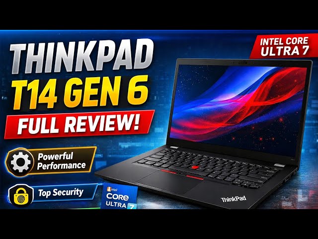 Lenovo ThinkPad T14 Gen 6 Review | Intel Core Ultra 7 Business Laptop – Full Guide