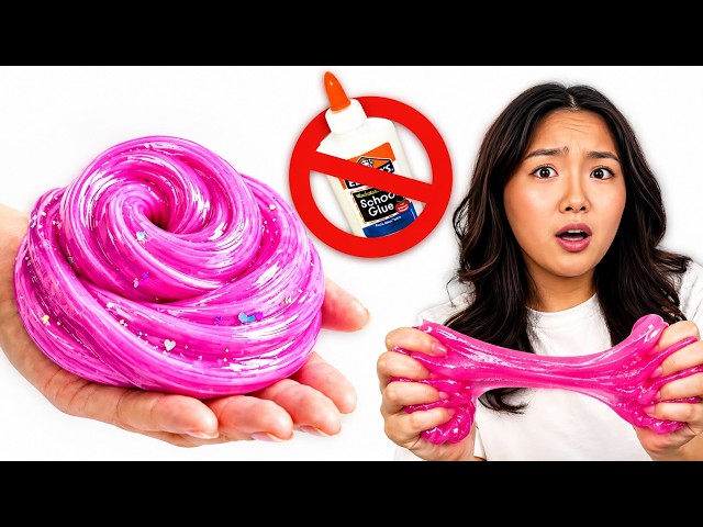 Trying NO GLUE Slime Recipes