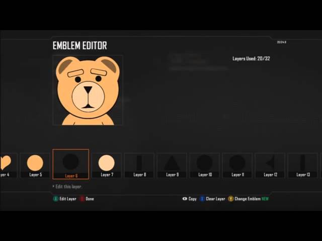 Black Ops 2 Emblem Tutorial  Ted the Bear from the Movie Ted Funny and Cool Black Ops 2 Emblems