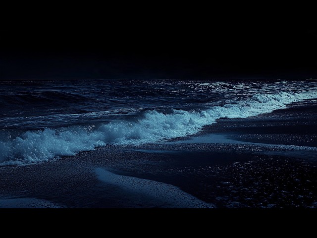 Deep Sleep Sea Sounds 🌊 Relaxing Ocean Waves at Night | Dark Screen for Calm & Better Rest