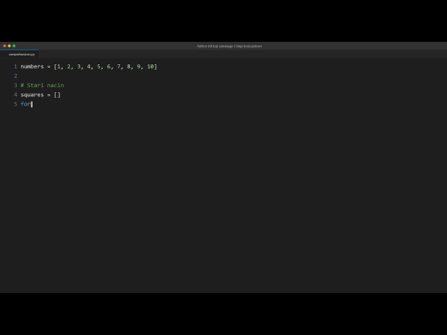 Python trik koji zamenjuje 5 linija koda jednom