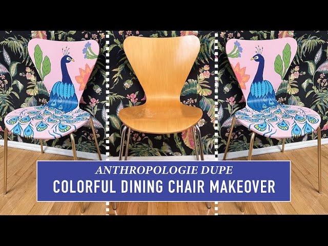 DIY Anthropologie Chair Dupe | Furniture Flip | Painted Chair Makeover for Makeover May!