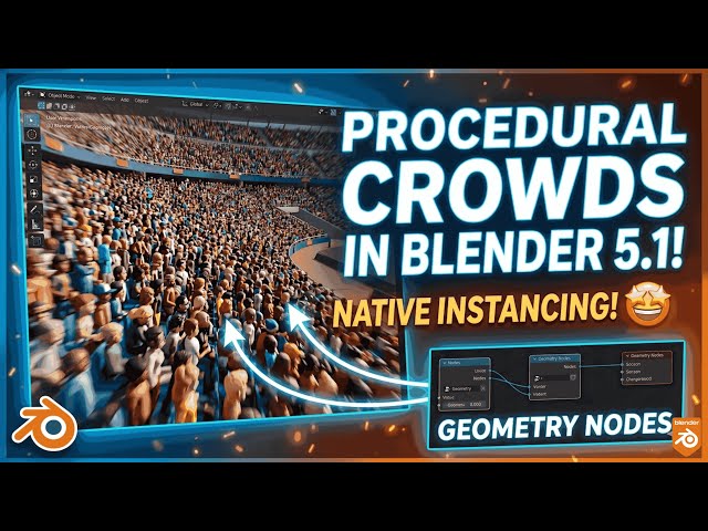 Let’s Build a Procedural Crowd Tool in Blender! 👥 (Live Q&A + Nodes)