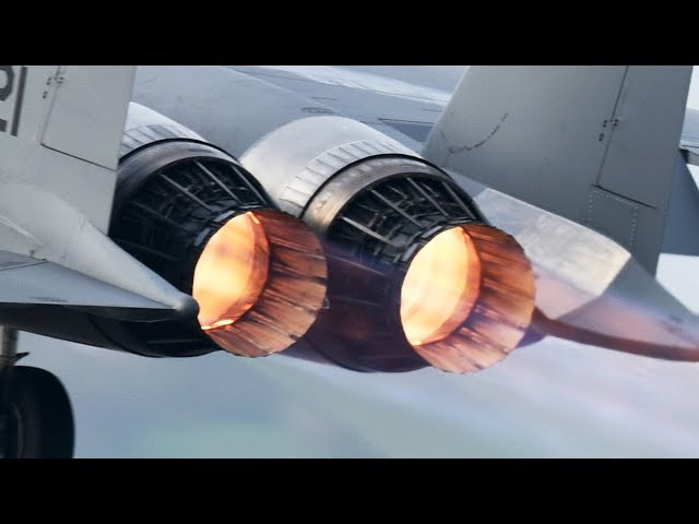 Awesome! F-15 Jet Engine at Max Afterburner Power