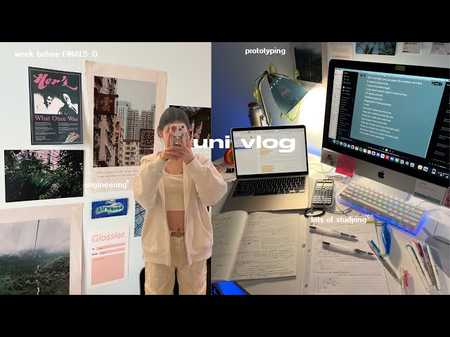 UNI VLOG 👩🏻‍💻 engineering student diaries, productive studying, prototyping and designing