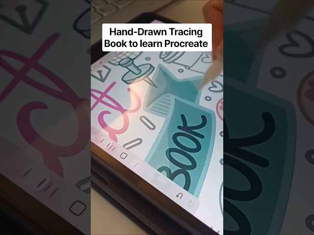 Drawing a procreate tracing book by hand real human artist AV251