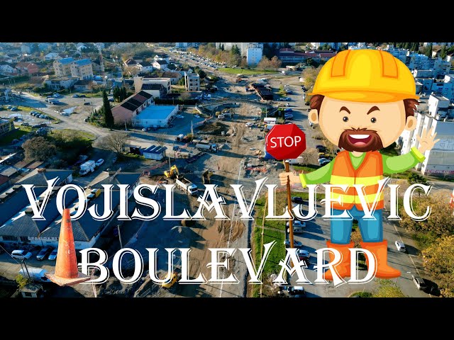 Vojislavljević Boulevard under construction - Podgorica | DJI Mini 4K