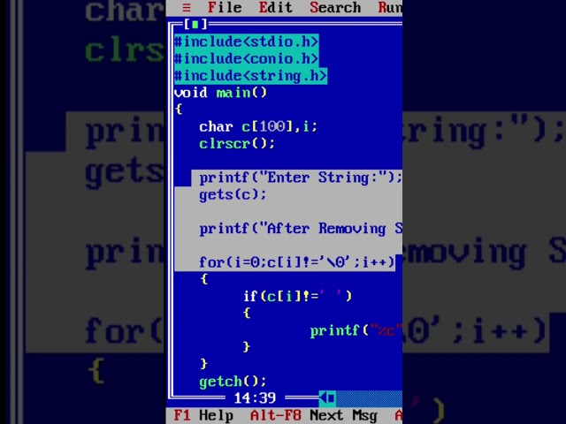 Remove Spaces from String in C | C Programming 🔥 #Shorts