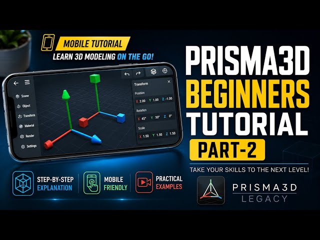 Prisma3D Beginners Tutorial Part 2 | BASICS EXPLAINED #meshmill #prisma3d #tutorial 