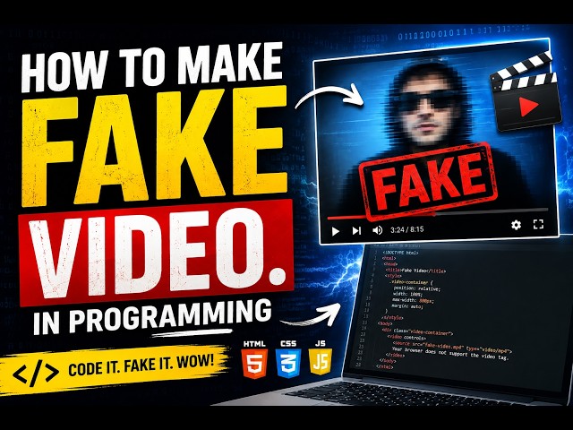 How to Make a Fake Video Using Programming 🤯 | HTML, CSS & JavaScript