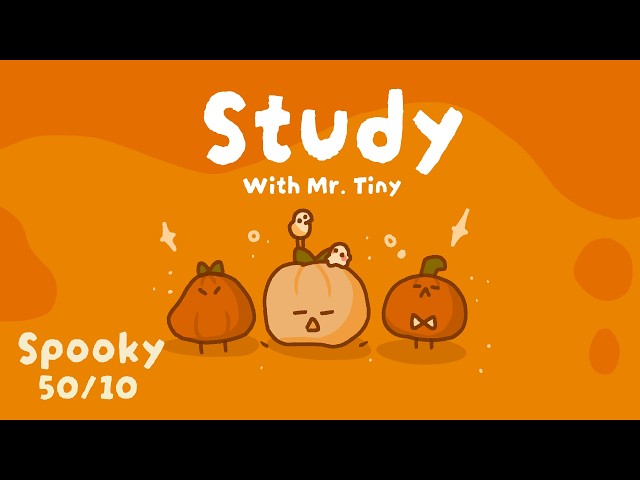 Study with Mr. Tiny 🎃 Spooky Halloween Pomodoro Timer for Late Night Deep Work