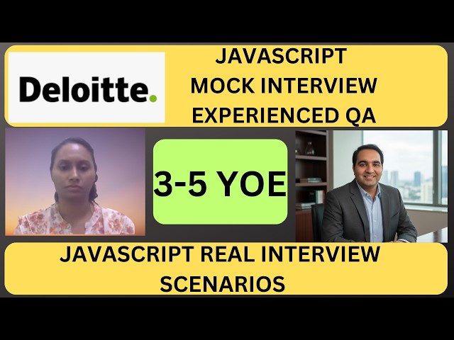 JavaScript Mock Interview for Automation Tester | Real QA Automation Questions & Answers (2026)
