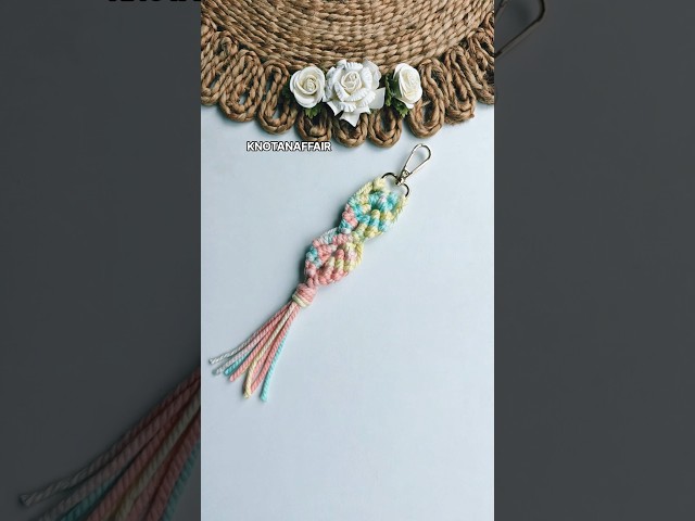 Macrame keychain tutorial #macrame #shorts