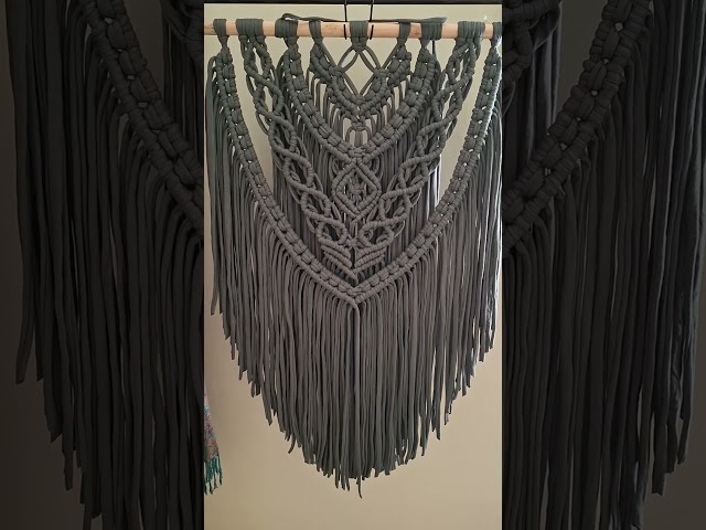 New wall hanging tutorial uploaded #macrame #diy #howto #wallhanging #tutorial #art #tshirtyarn