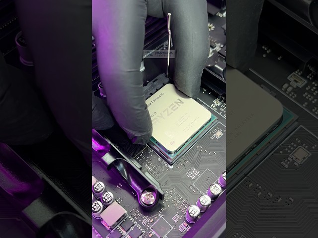 CPU installation AMD Ryzen 7 5700x3D processor #shorts