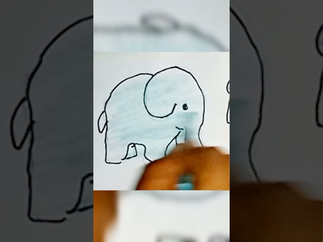 Drawing Hathi #shortsvideo​ #youtubeshorts​ #howtodrawflowervase