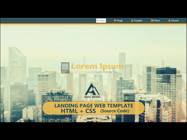 HTML + CSS | Landing Page Template | Source Code FREE*