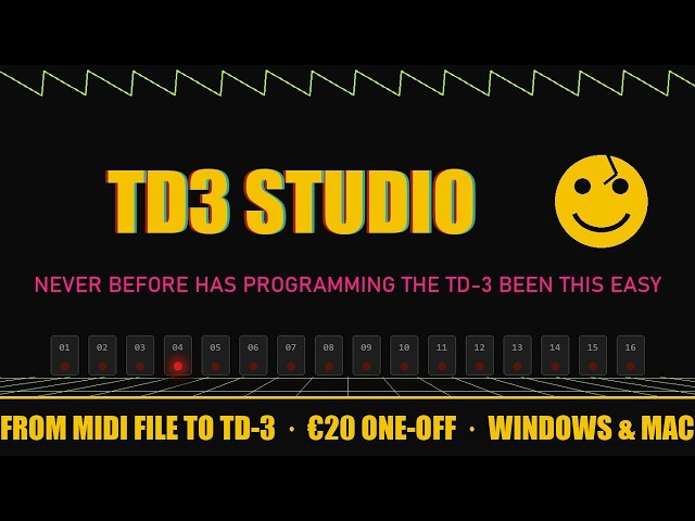 Programming the Behringer TD-3 the easy way — TD3 Studio (1 min)