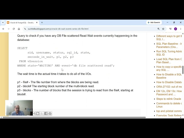 Oracle DB Performance tuning series - Video 003 - Wait Event (DB File scattered Read )