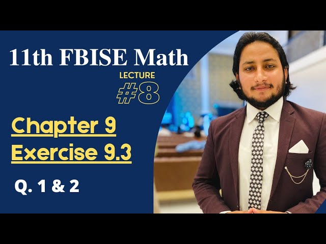 11th Class Math || Ch 9 Fundamental of Trigonometry || Exercise 9.3 Question no 1 & 2
