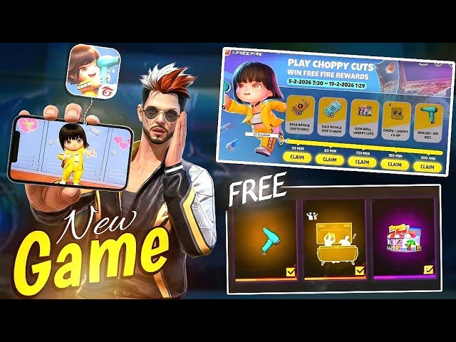 Free Fire X Choppy Cuts Event Complete In Phone 📱 | Free Fire Choppy Cuts Event 