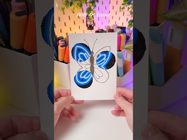 Neon Art 🦋 Butterfly #shorts #neon