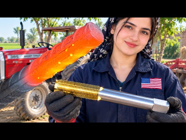 Golden Threaded Steel Thread Tap Making | Amazing Machine Shop Work | Metal Fabrication
