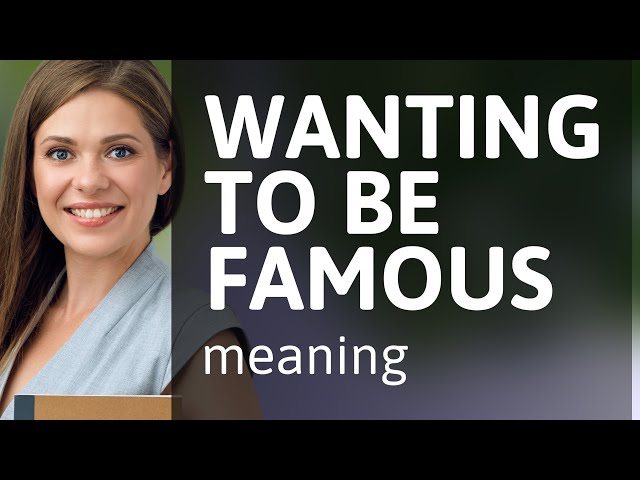 Exploring Dreams: The Desire for Fame