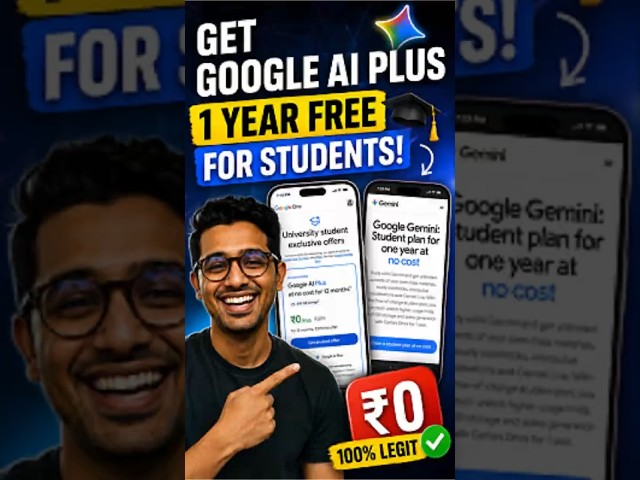 Google AI Plus FREE for 1 YEAR?! 🎓🤯 #shorts