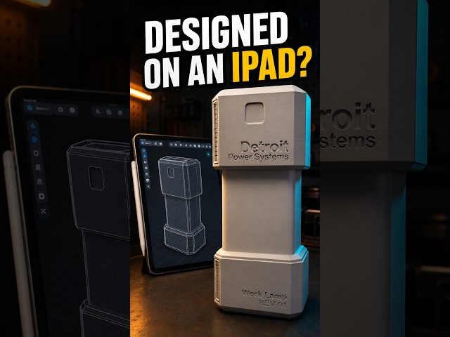 I Designed a Retro-Futuristic Lamp on an iPad. #design #3dprinting #ipad #cad #art #shorts #fyp
