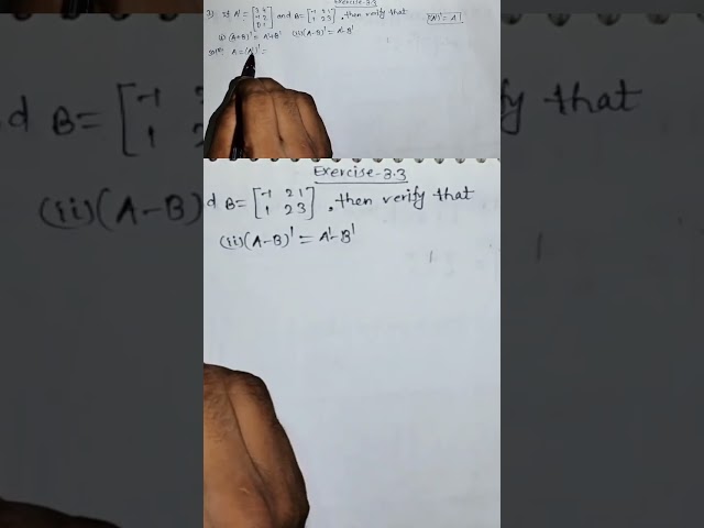 Transpose of a Matrix #video #maths #viral #matrix #share #matricesclass12